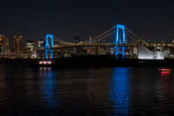 Rainbow Bridge seen from Odaiba Marine Park